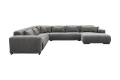 Caribbean hoekbank grijs