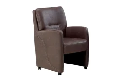 Clooney eetkamerfauteuil bruin