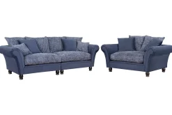 Kasteelbank 1½-zits blauw