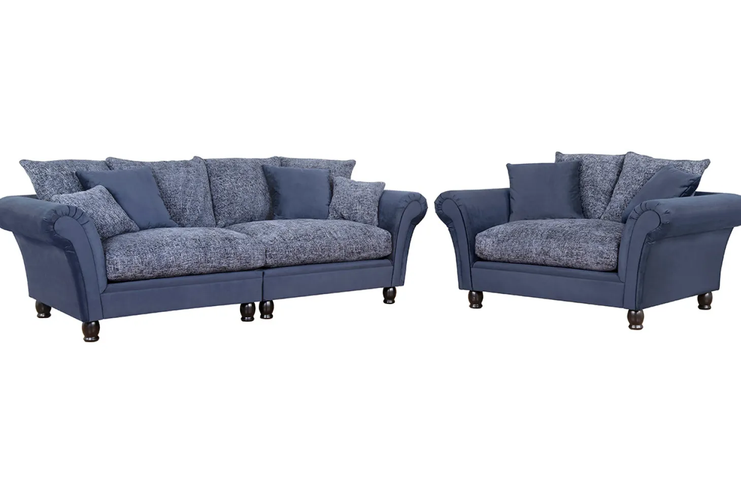 Kasteelbank 3-zits blauw