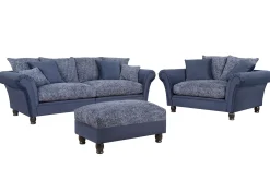 Kasteelbank 3-zits blauw