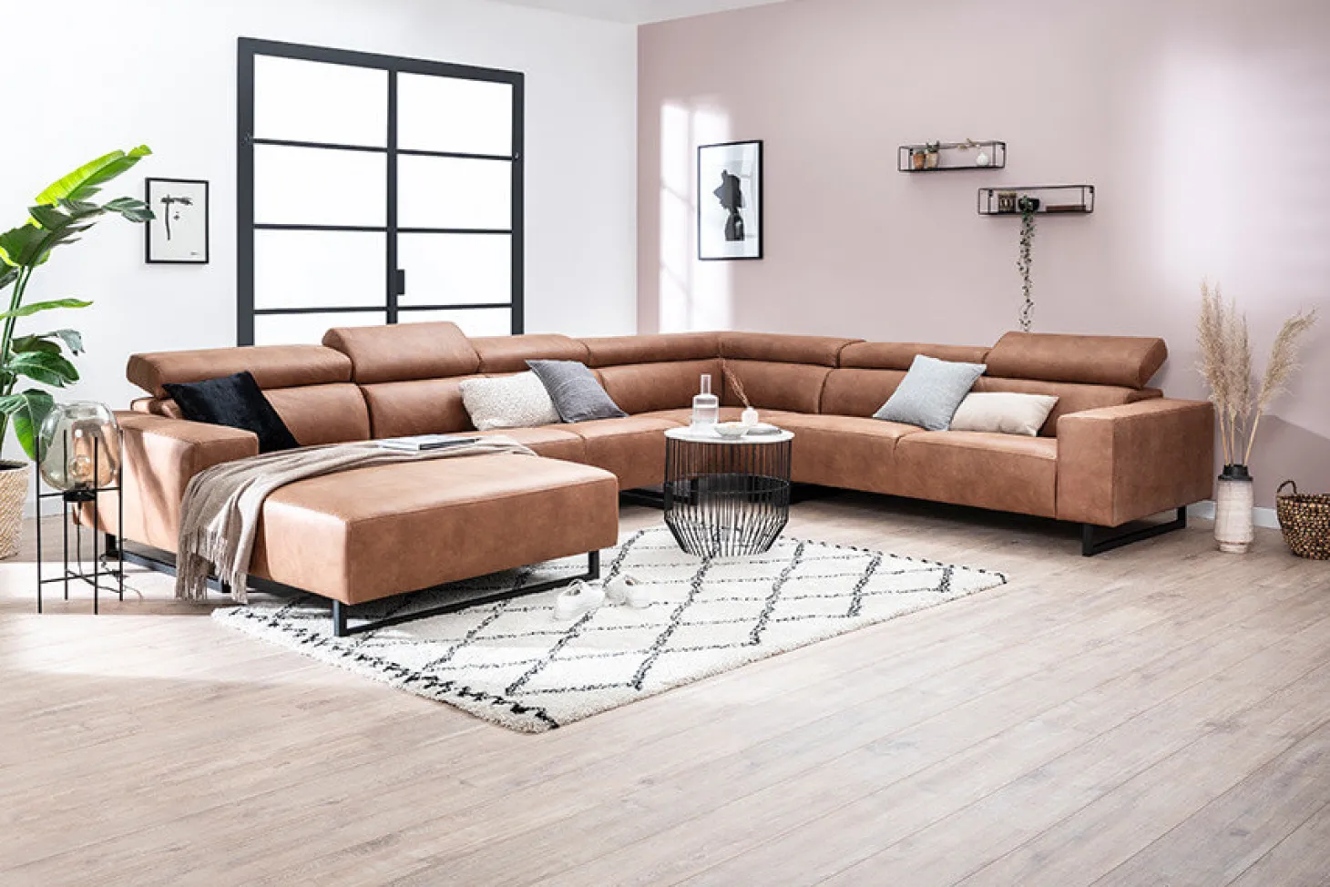 Richmond hoekbank cognac