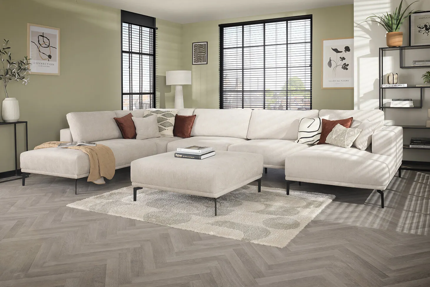 Riviera hoekbank naturel