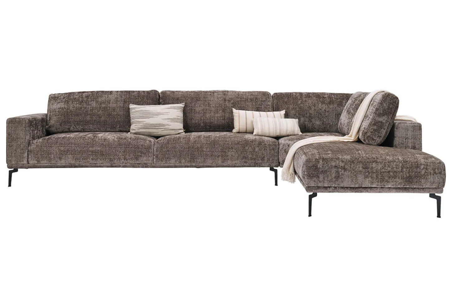 Riviera hoekbank taupe