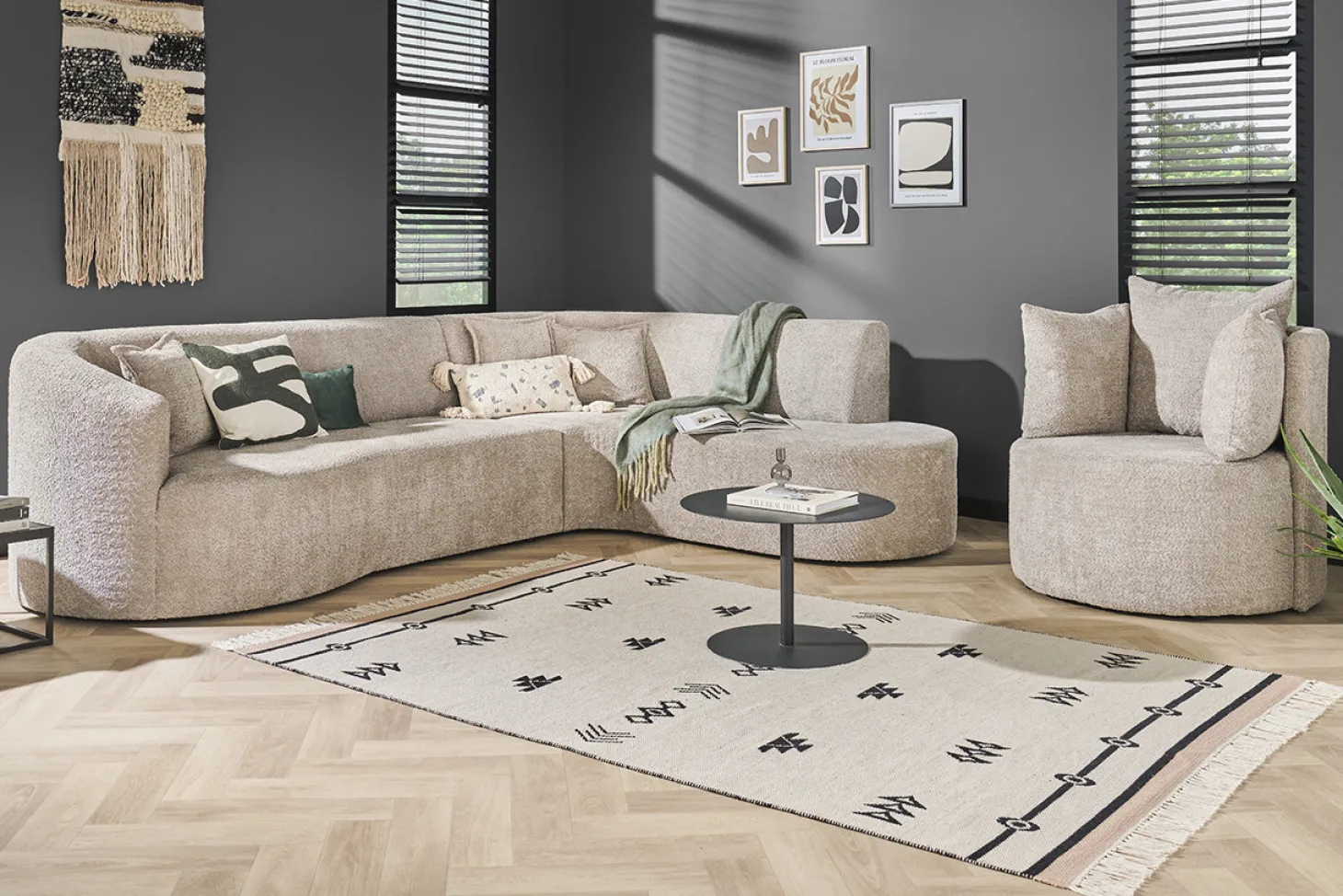 Salvador hoekbank greige